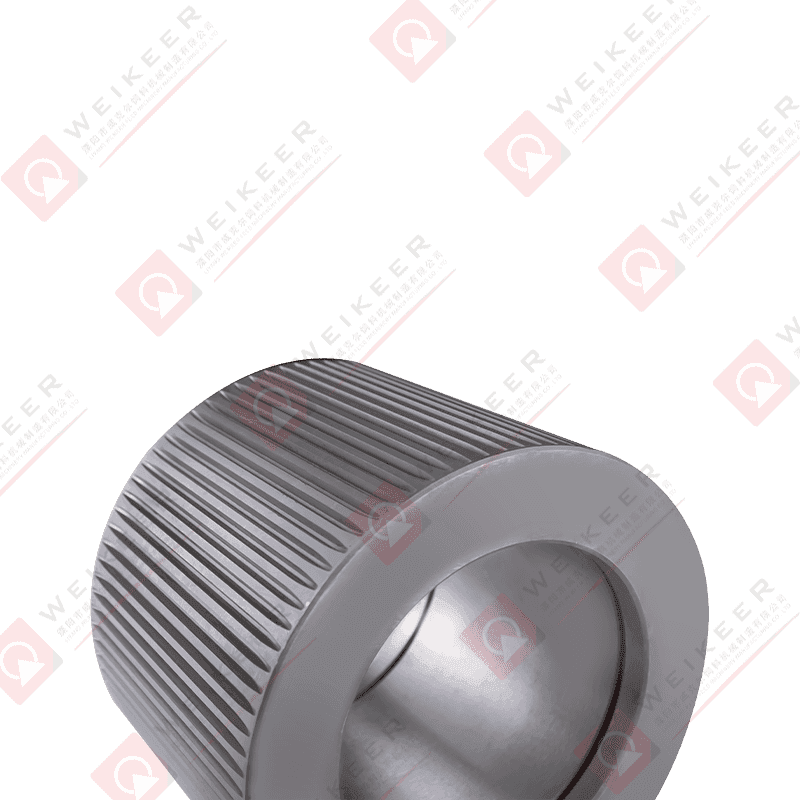 Corrugated malapit na pagtatapos ng bakal na pellet roller