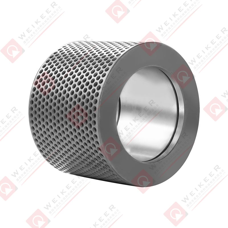 Dimpled spring steel pellet roller Dimpled spring steel pellet roller