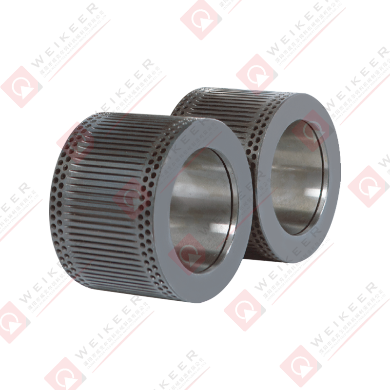 Sarado na corrugation at dimpled GCR15 pellet roller